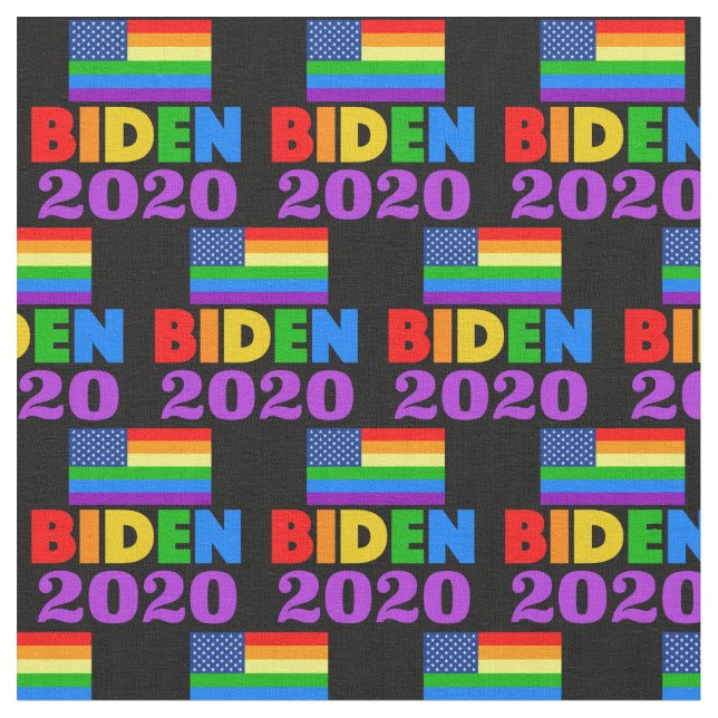 Biden 2020 Rainbow Gay pride Tyg (Närbild)