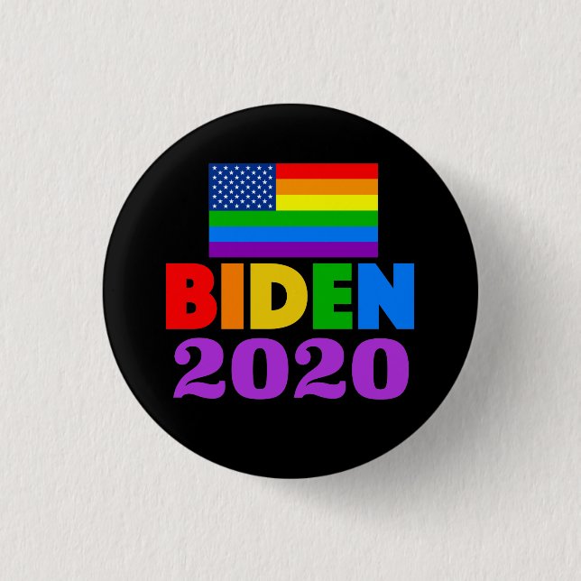 Biden 2020 Regnbåge Gay pride Knapp (Framsida)