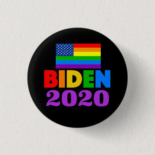 Biden 2020 Regnbåge Gay pride Knapp