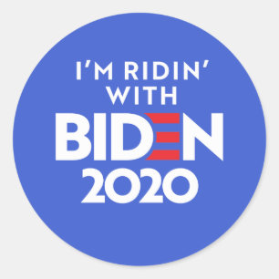 BIDEN 2020 - Ridin med Biden Runt Klistermärke