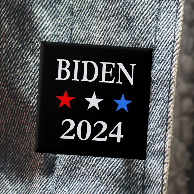 Biden 2024 USA:s president Tre patriotiska stjärno Knapp (Skapare uppladdad)