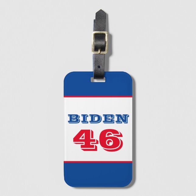Biden 46 Collegiate Stil Bagagebricka (Framsida vertikal)