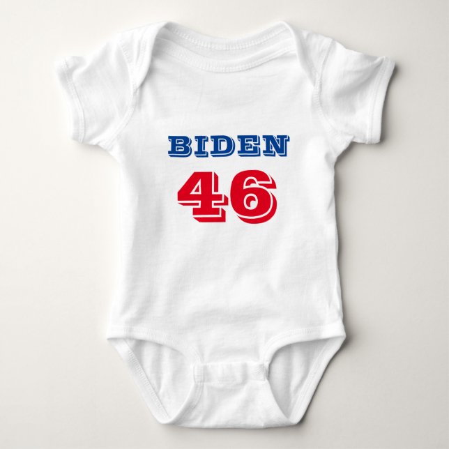 Biden 46 Collegiate Stil T Shirt (Framsida)