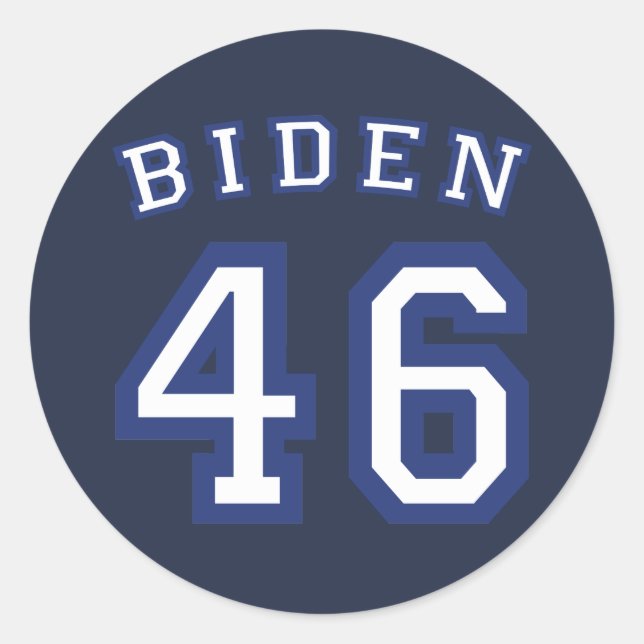 BIDEN 46 RUNT KLISTERMÄRKE (Framsida)