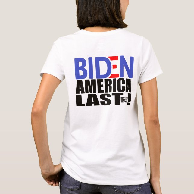 BIDEN AMERIKA FÖRRA ÅRET VAR VÄRSTA TALMAN NÅGONSI T SHIRT (Baksida)