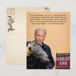 Biden Anpassade Groundhog Day-vykort Vykort