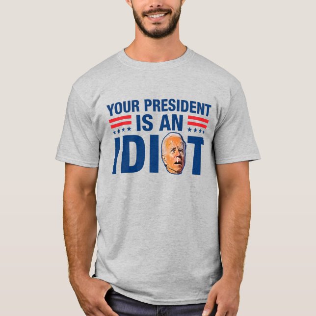 Biden är en konstig antibiden-trump 2024 t shirt (Framsida)