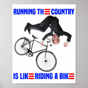 Biden Bike Bicycle Running the land är som rid Poster