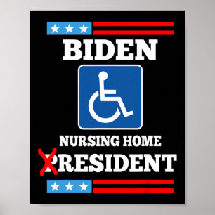 Biden boende på äldreboende Roligt anti Joe Biden Poster