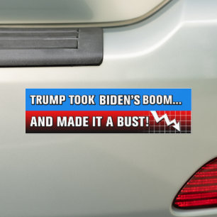 Biden Boom Trump Recession Tariffer Bildekal