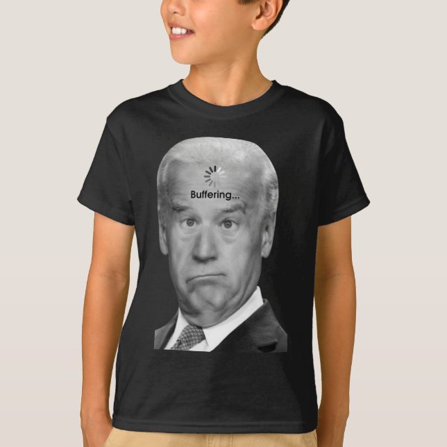 Biden Buffering Sarcastic President Joe Present Fö T Shirt (Framsida)
