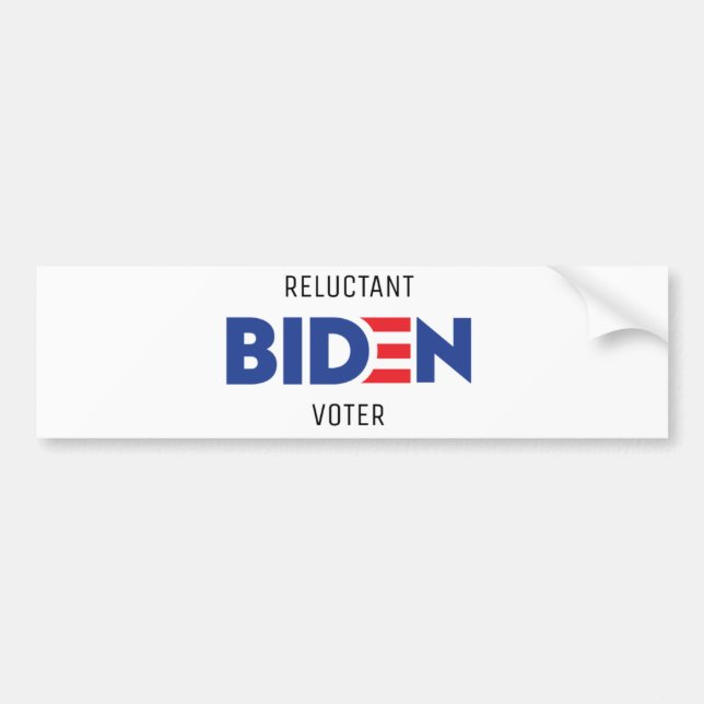 Biden Bumper Sticker för motsträviga väljare Bildekal (Framsidan)
