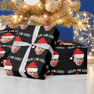 BIDEN CHRISTMAS FUNNY BORTTAPPAD WRAPPING PAPPER PRESENTPAPPER