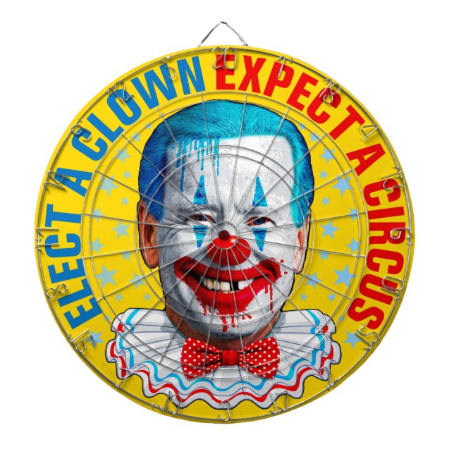Biden clown ansikte Funny anti Biden pro trump 202 Darttavla (Framsidan)