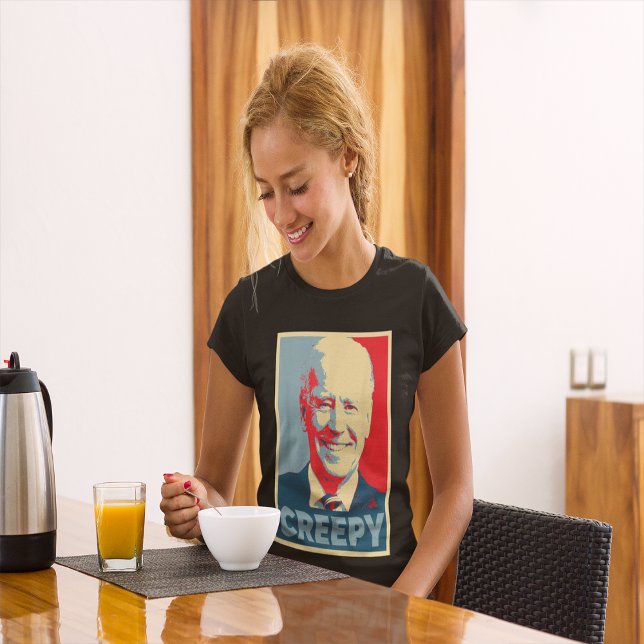 BIDEN CREEPY POP ART Anti Joe Biden T-Shirt (Skapare uppladdad)