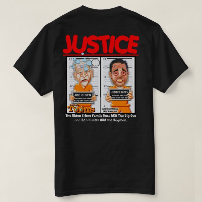 BIDEN CRIME FAMILY JOE & HUNTER BIDEN T-Shirt (Design baksida)