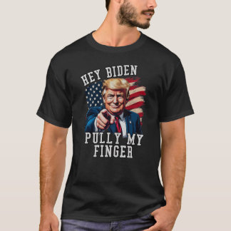 Biden Drag min Finger Trump Politik T Shirt
