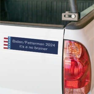 Biden Fetterman 2024 är det ingen Brainer Biden Bildekal
