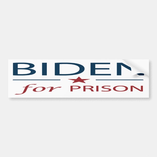 Biden för fängelset | Anti Joe Biden | Slogan | Ch Bildekal (Framsidan)