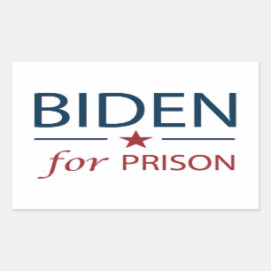 Biden för fängelset Anti Joe Biden Slogan Ch Rektangulärt Klistermärke