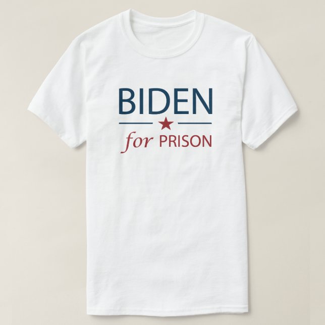 Biden för fängelset | Anti Joe Biden | Slogan | Ch T Shirt (Design framsida)