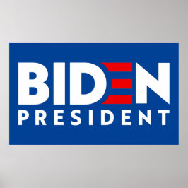 Biden för president White & Red Text Slogan, ZSSG Poster