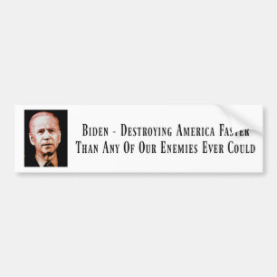 Biden - Förstör USA:s stötfångare Bildekal
