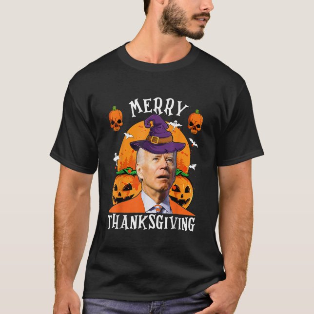 Biden förväxlade taloky för Halloween 2023 Merry T Shirt (Framsida)