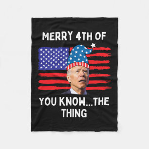 Biden Funny Merry 4:e du känner Sak Fleecefilt