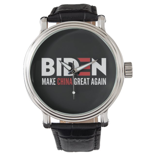biden Gör Kina Stort Igen Armbandsur (Framsida)