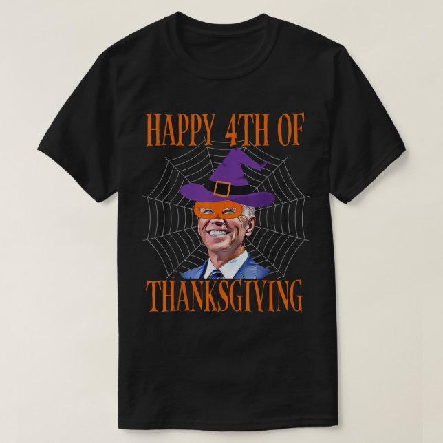 Biden Halloween Shirt Pumpkin Mask Funny Politisk  T Shirt (Design framsida)