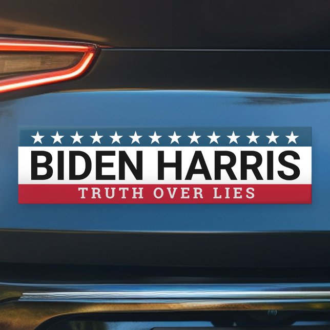 Biden Harris 2020 2024 - Sanning över Liggra Bildekal (Biden Harris Bumper Sticker)