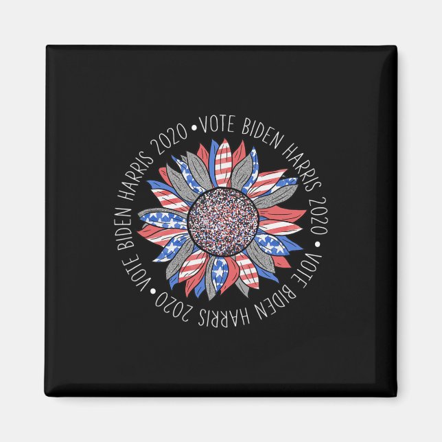 Biden Harris 2020 Cute Rött vitt blått Solros Sh Magnet (Framsidan)