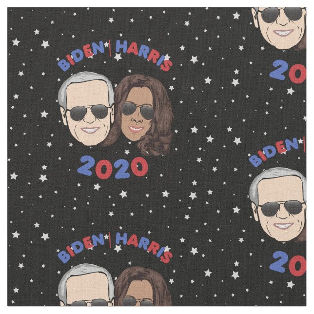 Biden harris 2020-drömteam på shades galaxy-varvet tyg (Närbild)