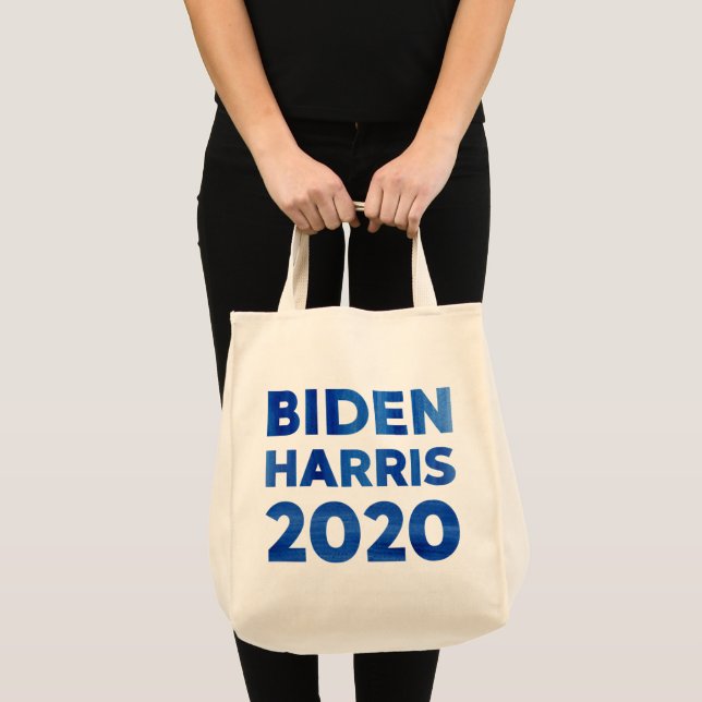 Biden Harris 2020 fet vattenfärgstext 2-sidig Tygkasse (Framsida (produkt))