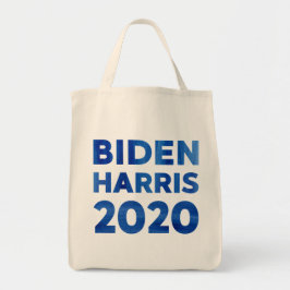 Biden Harris 2020 fet vattenfärgstext 2-sidig Tygkasse
