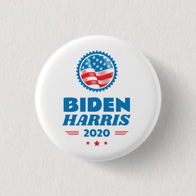 Biden Harris 2020 Flagga Seal Knapp (Framsida)