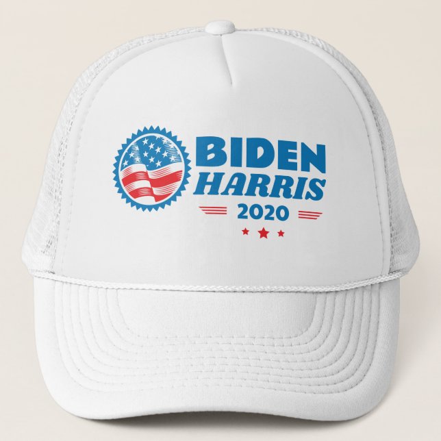 Biden Harris 2020 Flagga Seal White Keps (Framsida)
