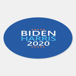 Biden Harris 2020 för talman Ovalt Klistermärke