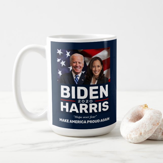 Biden Harris 2020 - fotografi av hämtningsbara nyc Kaffemugg (Med munk)