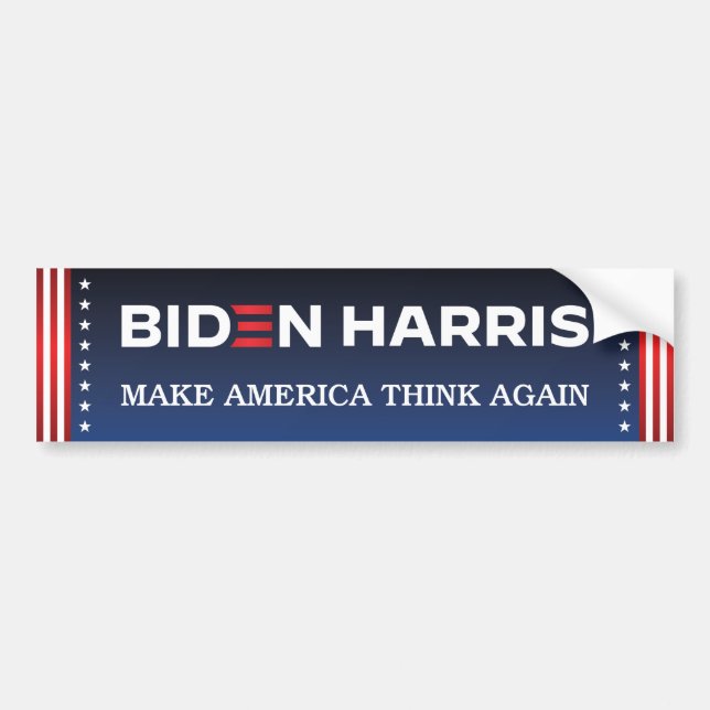 Biden Harris 2020 Gör Amerika till Tänka igen Bildekal (Framsidan)