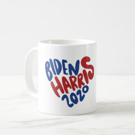 Biden Harris 2020 Heart Kaffemugg