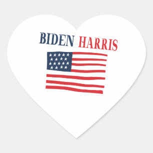 Biden Harris 2020 Hjärtformat Klistermärke