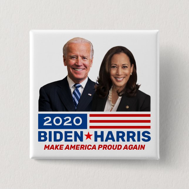 Biden Harris 2020 Insamlingsbara Kampanj-knappar Knapp (Framsida)