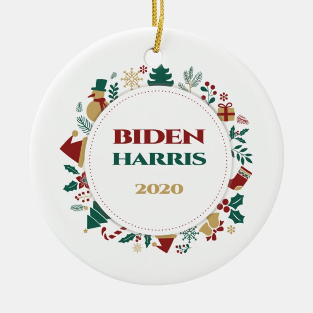 Biden/Harris 2020 - jul Julgransprydnad Keramik (Framsidan)
