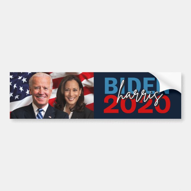 Biden Harris 2020 Kampanj med Patriotic Photo Bildekal (Framsidan)