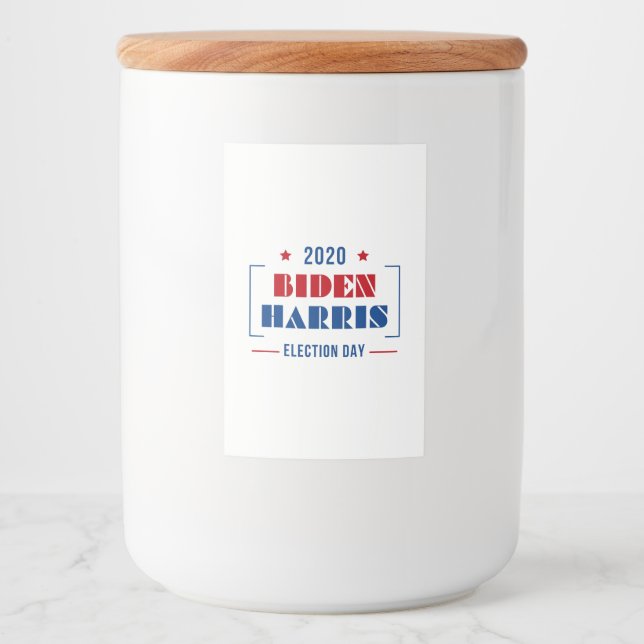 Biden Harris 2020 Mat Etikett (Framsida)