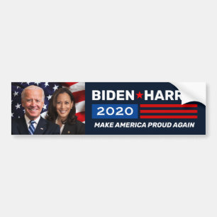 Biden Harris 2020 Patriotic Photo Anpassningsbar K Bildekal