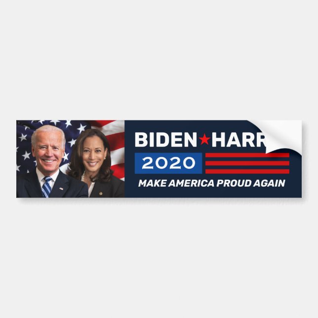 Biden Harris 2020 Patriotic Photo Anpassningsbar K Bildekal (Framsidan)