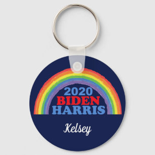 Biden Harris 2020 Rainbow Anpassningsbar Nyckelring